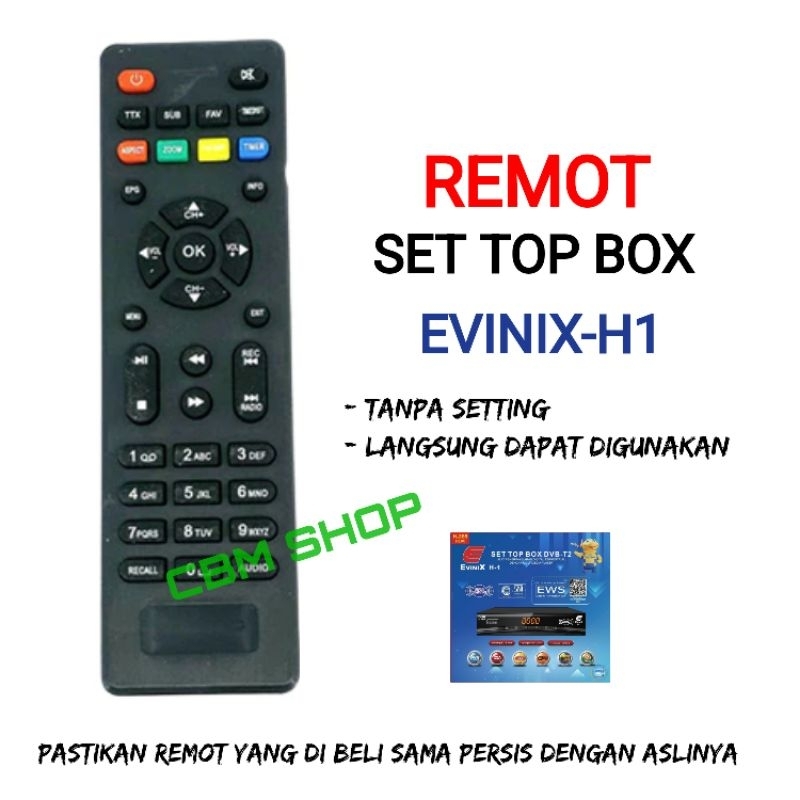REMOTE REMOT STB EVINIX-H1