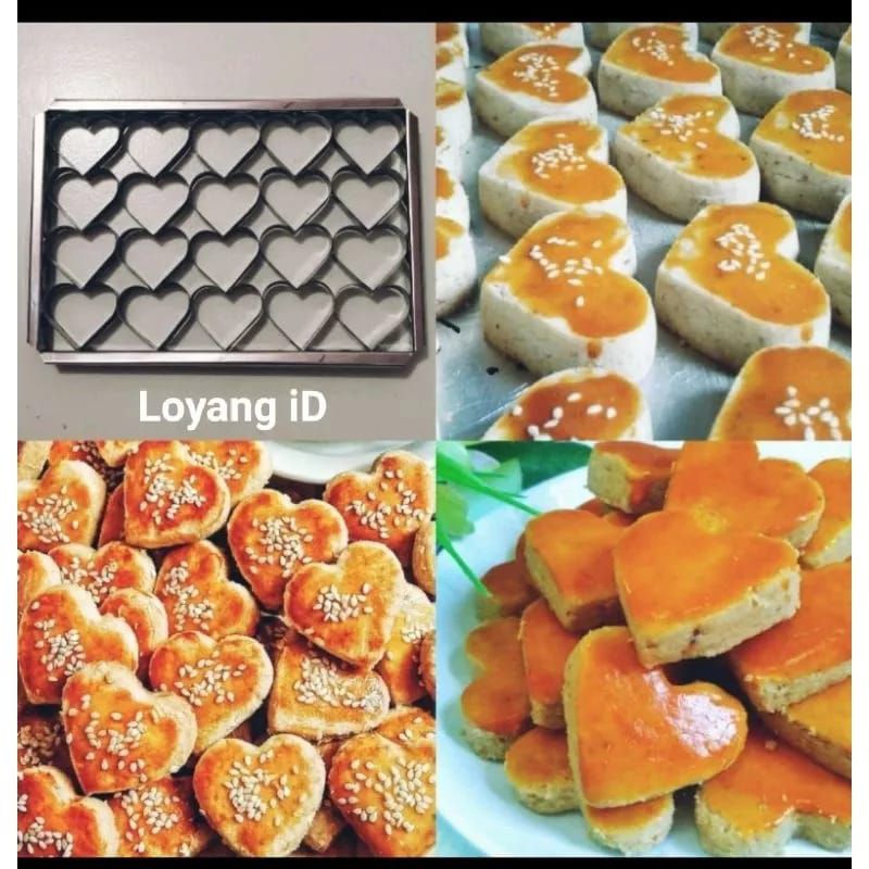cetakan kue kering bentuk love/cetakan kue kacang/cetakan kue buat lebaran