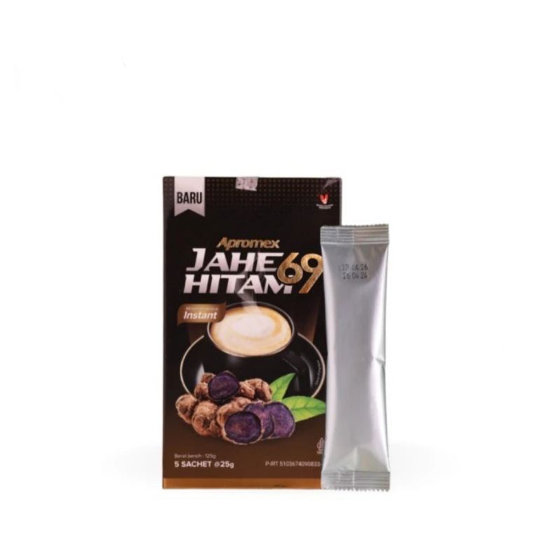 

Minuman Herbal Instan Jahe Hitam Apromex 69 isi 5 Sachet