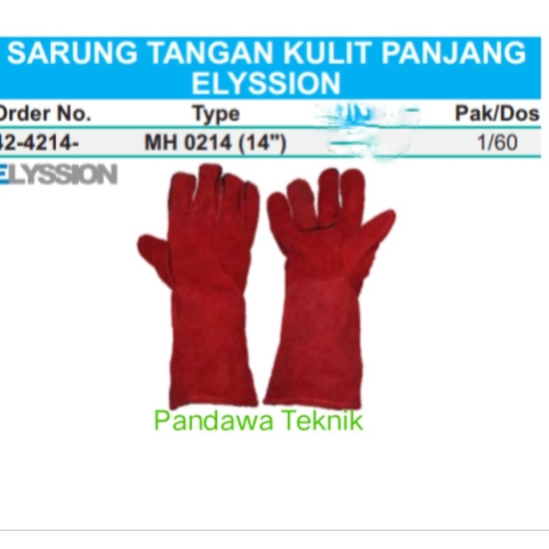 sarung tangan kulit las tebal