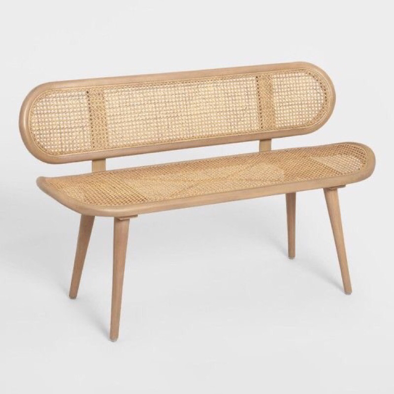 Kursi Teras Kayu Jati Minimalis Bangku Rotan Modern