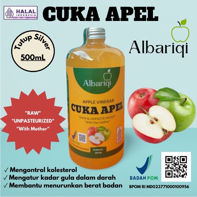 

Albariqi Cuka Apel Batu Original Premium 500ml / Apple Vinegar With Mother