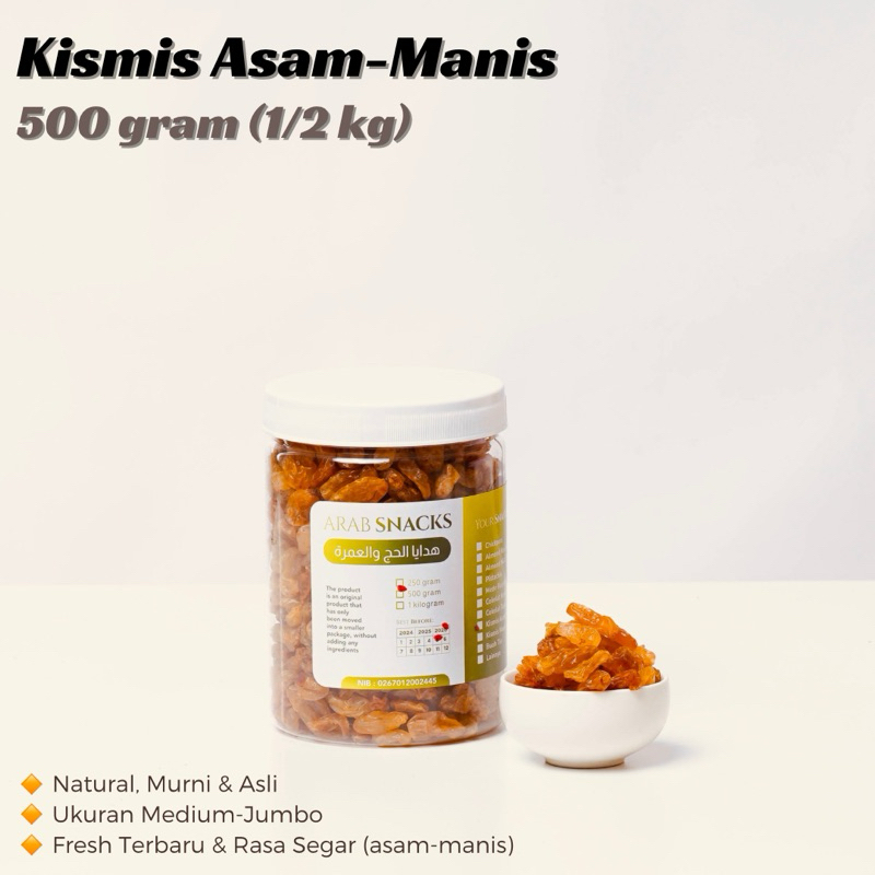 

KISMIS ASAM-MANIS 500gr | MANIS 500gr Mutiara Zabib golden raisins buah anggur kering dried fruit