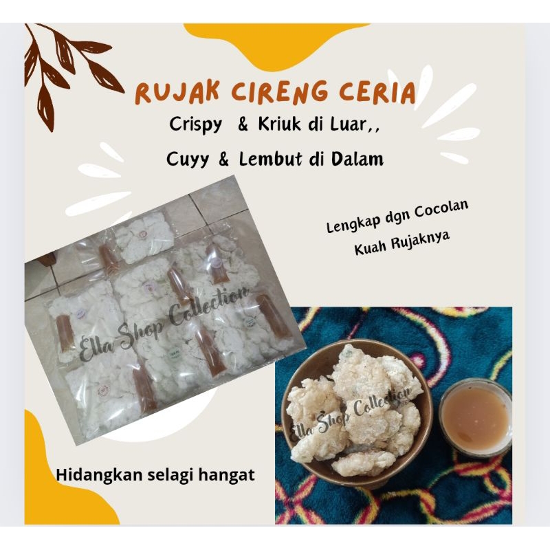 

ELS_RUJAK CIRENG CERIA/CIRENG KUAH RUJAK/CIRENG BUM BU RUJAK/CIRENG KRIWIL/CIRENG KRISPI/CIRENG SALJU/CIRENG FROZEN/ANEKA FROZEN FOOD