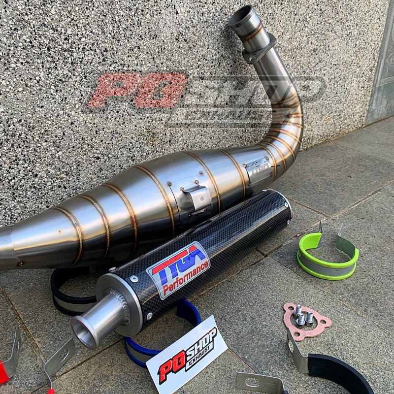 KNALPOT NINJA R RR SS TYGA PERFORMANCE KEVLAR HITAM