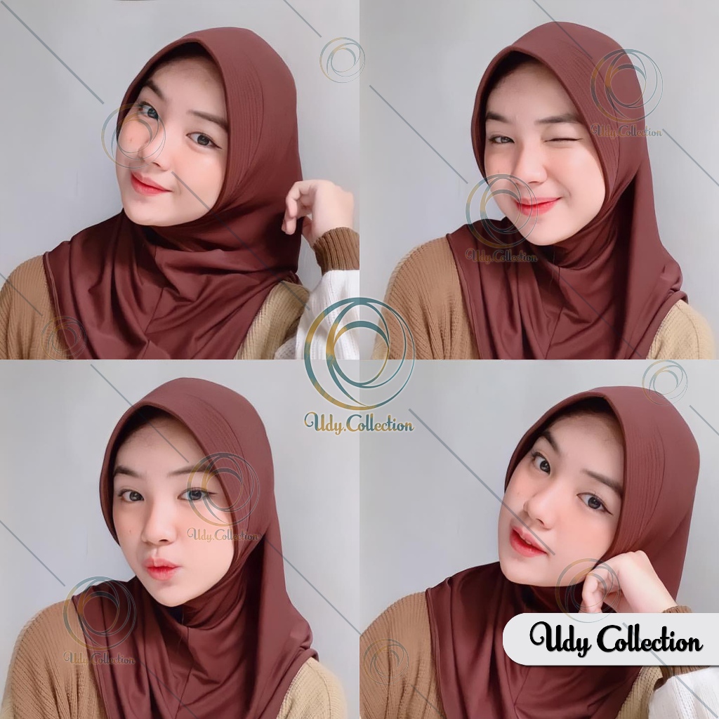 Hijab Bergo Hamidah Instan Jersey Spandek Premium Ukuran S