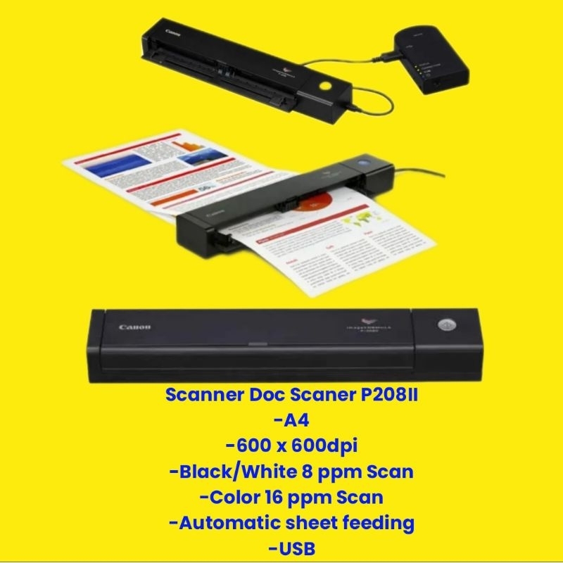 Scanner Doc Scaner P208II CANON SCANNER P28II CANON SCANNER P2811 scanner canon portable