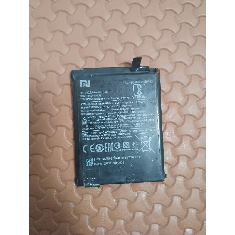 Baterai redmi 6 pro/mi a2 lite bn47 original Copotan