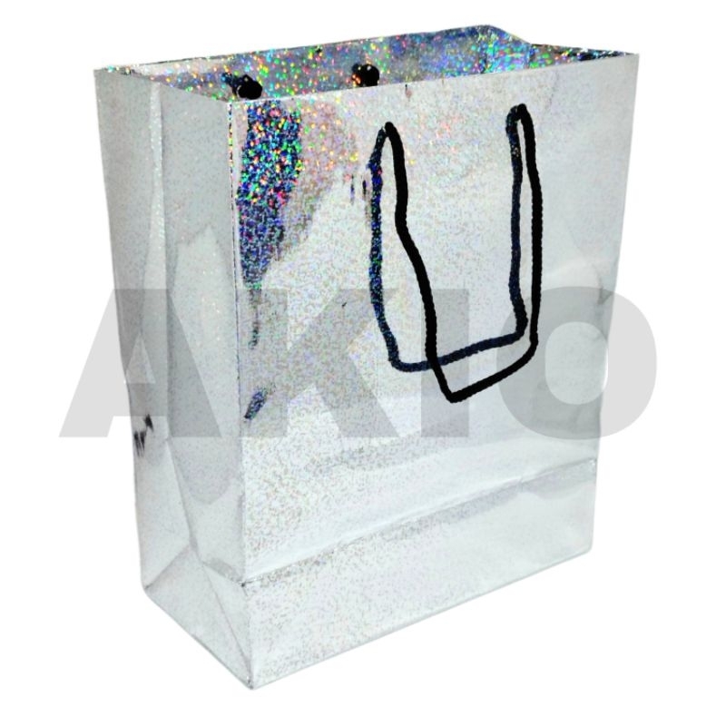 

Paper Bag Kertas Tas Kado POLOS METALIC SILVER ABU Goodie Bag Hadiah Ultah Ulang Tahun Wisuda Metallic Metalik Metallik