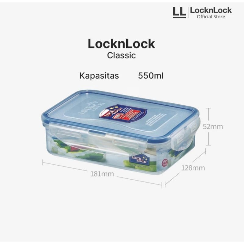 LOCK & LOCK HPL 815 UKURAN 550 ML / HPL 806 UKURAN 350 ML / TEMPAT MAKAN ANAK / TEMPAT BUMBU / TEMPA