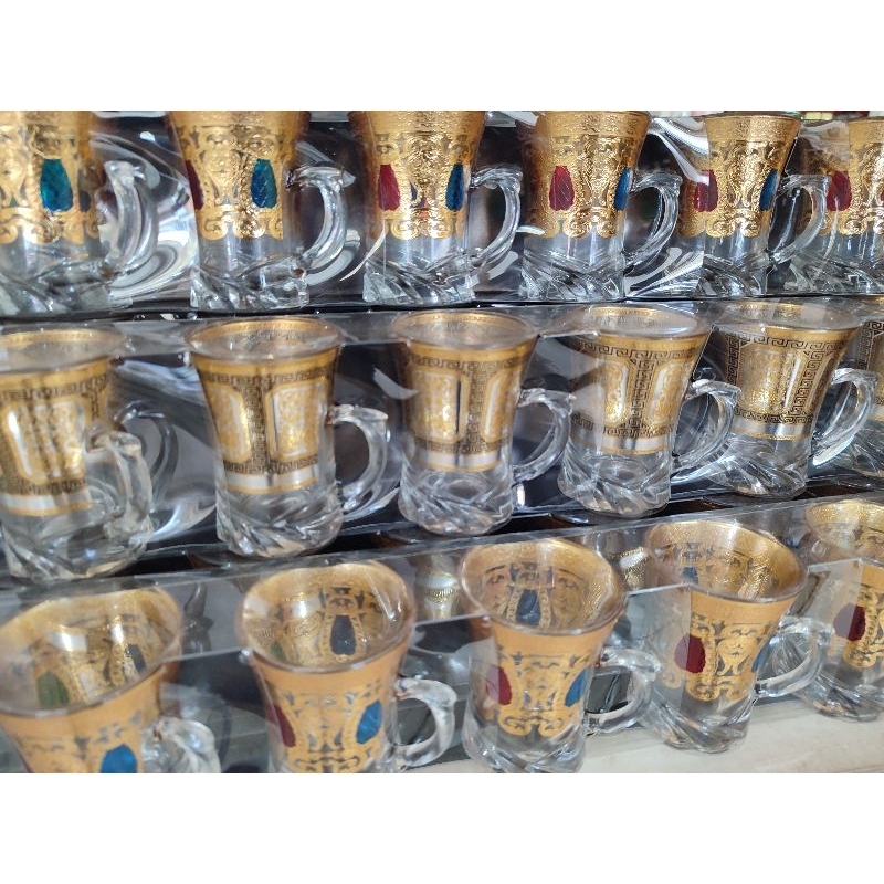 GELAS KACA ANTIK 6PCS