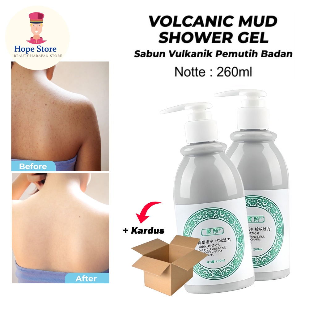 Volcanic Mud Shower Gel Sabun Lumpur Vulkanik Pemutih Badan 260ml