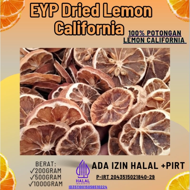 

PREMIUM LEMON CALIFORNIA KERING / DRIED LEMON SLICE 1kg PIRT & HALAL