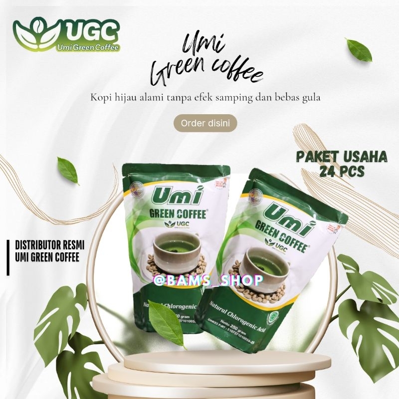 

PAKET 24 PCS / UMI GREEN COFFEE (UGC) ORIGINAL 100% PELANGSING DAN KESEHATAN HERBAL