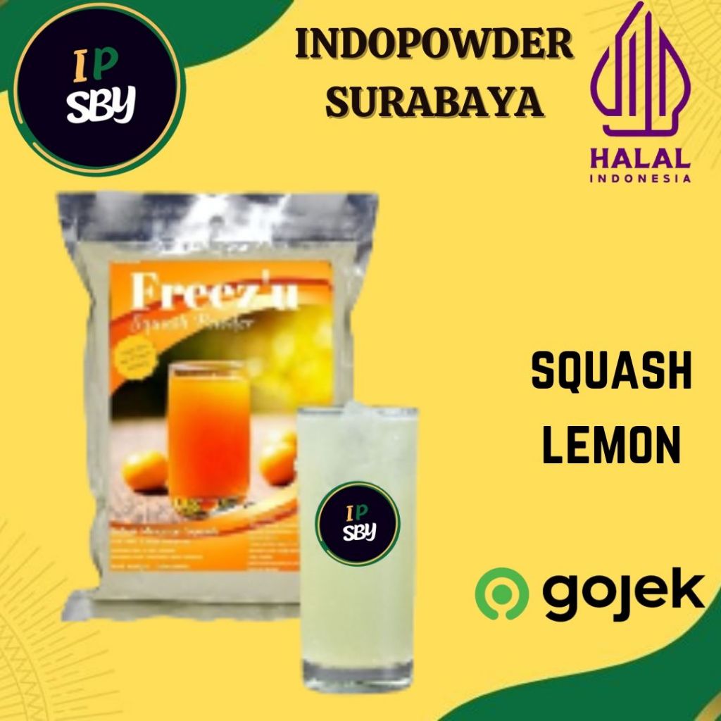 

IDPSBY | SQUASH LEMON 1KG | Powder LEMON 1KG | Bubuk Minuman LEMON SQUASH INDOPOWDER FREEZU