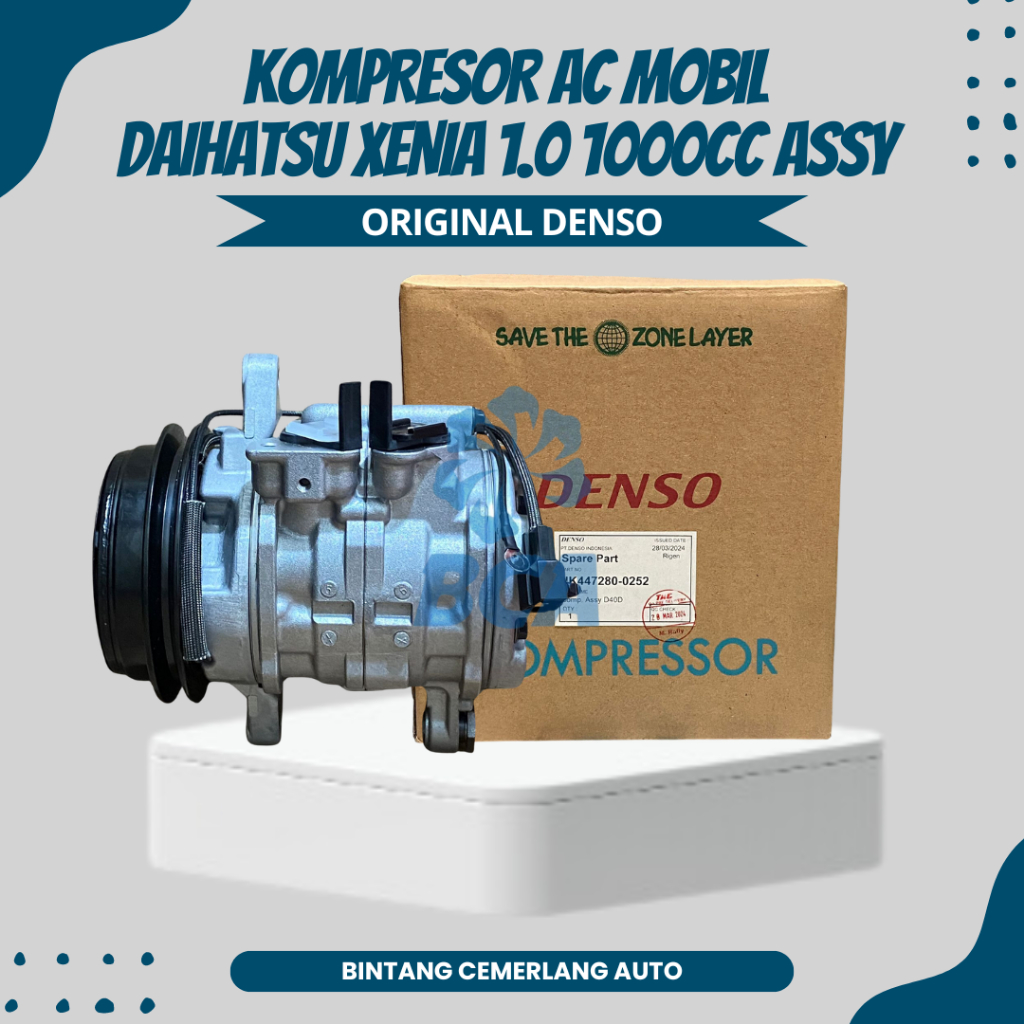 COMPRESSOR KOMPRESOR AC Mobil Daihatsu Xenia 1.0 1000 CC ASSY ORIGINAL DENSO