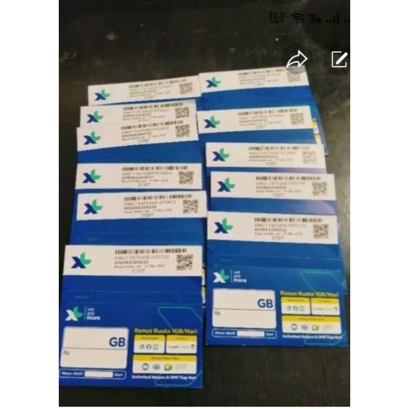 kartu perdana xl aktif (sudah registrasi)