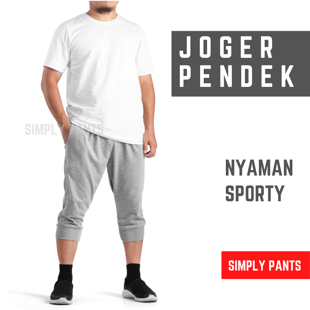 Celana Joger Pendek Pria Celana Training Pendek Jogger 3/4 Celana Training 3/4 Celana Pendek Trainin