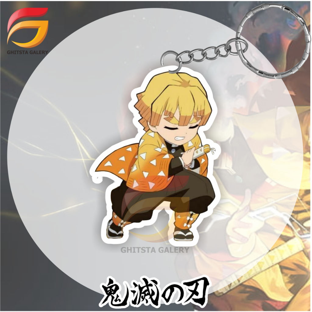 Gantungan Kunci Zenitsu Agatsuma Demon Slayer  026/050 - Gantungan Kunci Kimetsu No Yaiba - Gantunga
