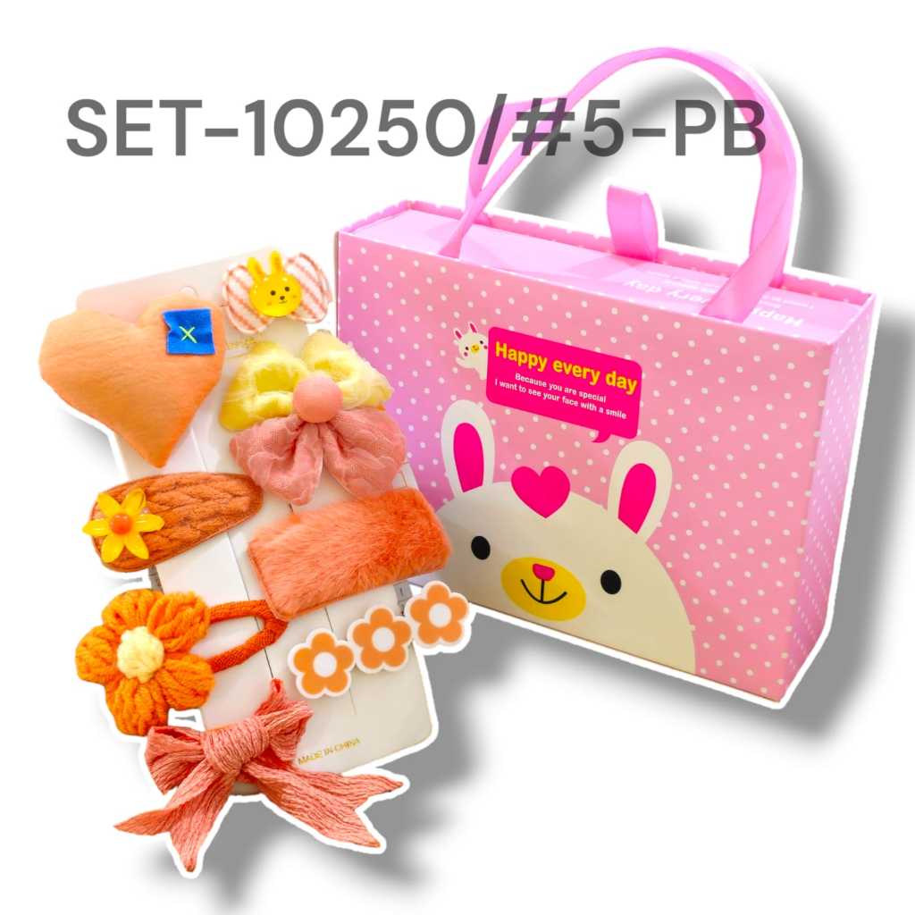 new deals ikat rambut anak set / set gift box & paper bag - ikat rambut anak - jepit rambut anak set