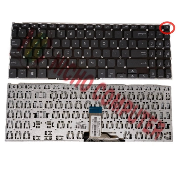 Keyboard Asus Vivobook 15 A509 A509f A509fa A509fj A509ma - Hitam