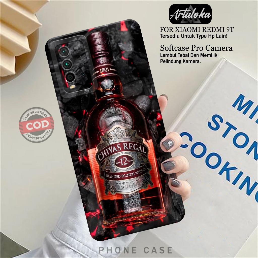 Softcase Hp Xiaomi Redmi 9T Fashion Case Minuman Case Xiaomi Redmi 9T Silikon TPU Pro Camera Casing 