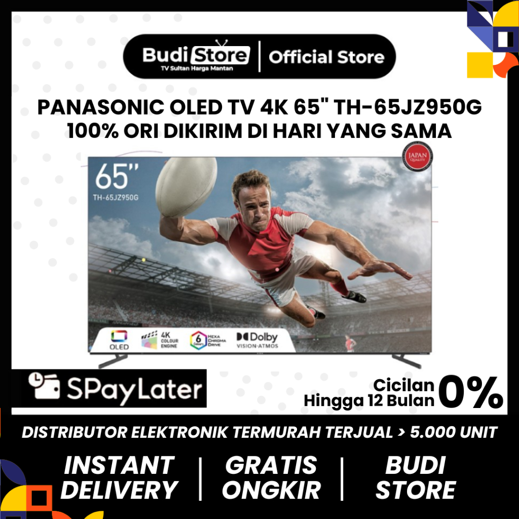 PANASONIC OLED 65 TH-65JZ950G 65inch, OLED 4K Pro UHD Smart Android TV™ - BUDI STORE OFFICIAL