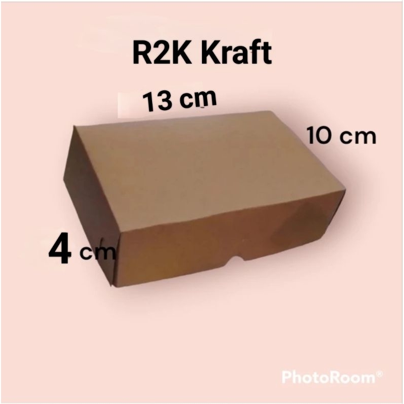 

Box R2K Brown Kraft Tebal 13X10X4 Kemasan Snack Kue Kotak