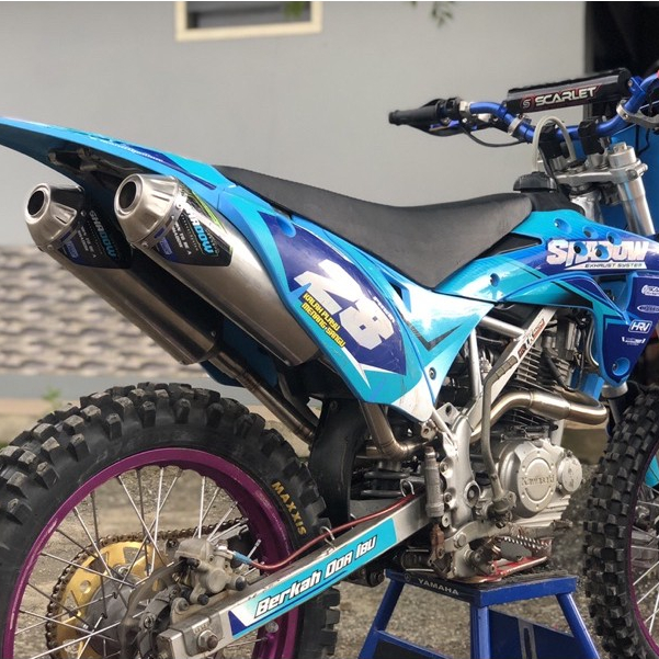 Knalpot CRF150 KLX150 WR155 Rocks V1 double muffler SHADOW EXHAUST SYSTEM