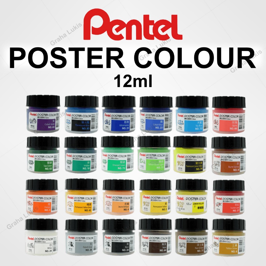 

Pentel Poster Colors 12ml - CAT POSTER