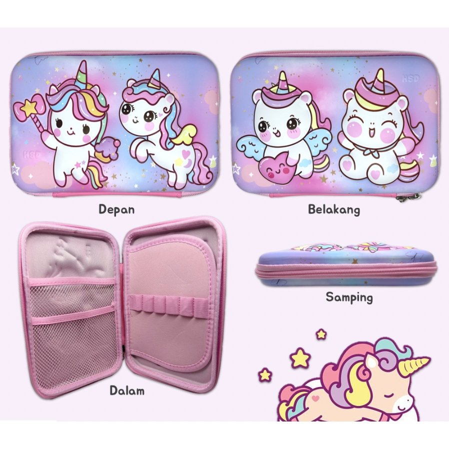 

[TERLARIS] Tempat Pensil Smiggle PC 03 UNICORN HR | Pencil Case Cinnamoroll Kuromi Hello Kitty My Melody Sanrio EMBOSS