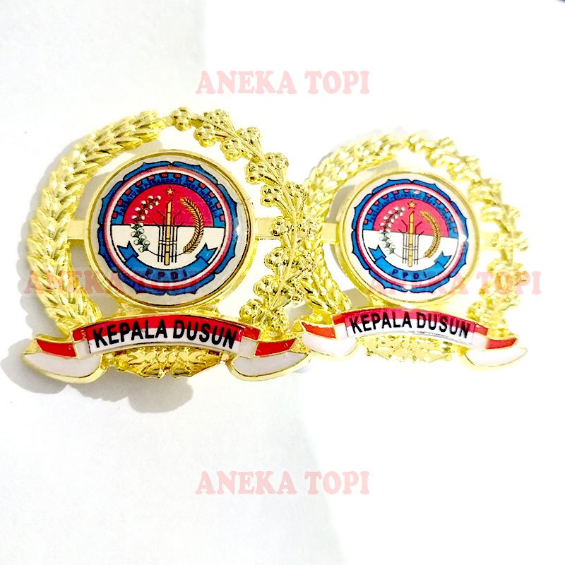 Pin Bros Kepala Dusun PPDI Pin Logo PPDI Kepala Dusun Padi Kapas - Aneka Topi