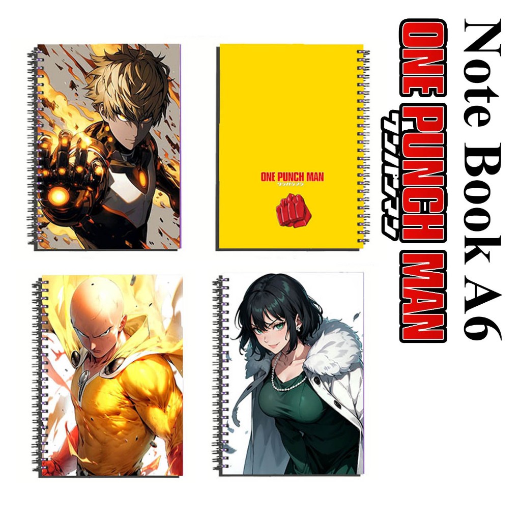 

jurnal / notes / note book / buku catatan / anime one puch man uk a6 (10x14,85cm) full colour murah meriah