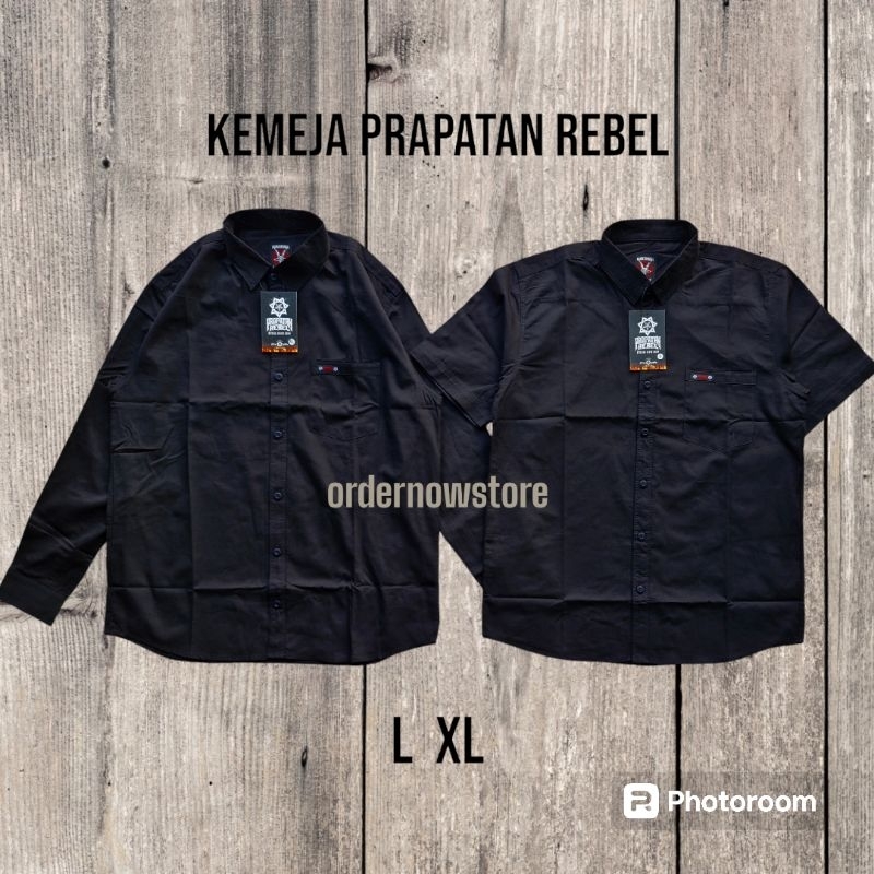kemeja prapatan rebel bandung original.kemeja hitam prapatan