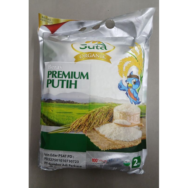 

Beras Putih Premium Organic SUTA Organic White Rice 2kg - LM