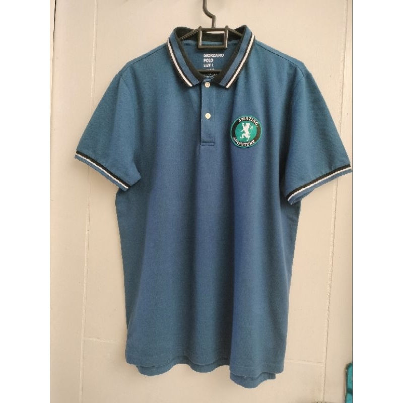 (Preloved) Kaos Pria "Giordano Polo" , Size L / Kaos Giordano Polo, Second, Original.