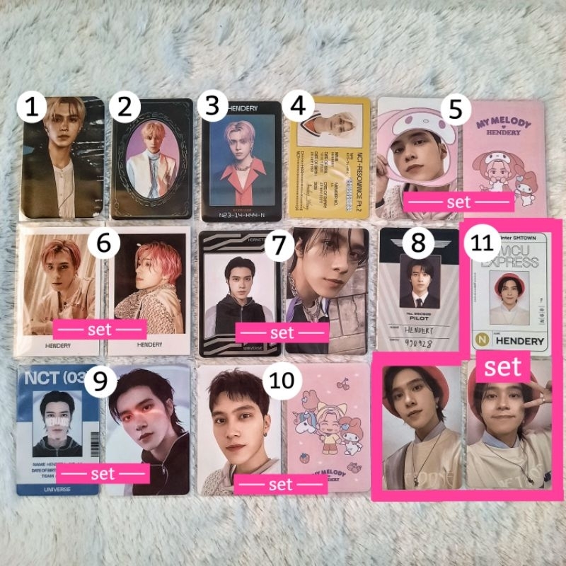 Photocard AAB NCT WayV Hendery Tincase, Yearbook, Access Card, ID Card, MD Kolbuk NCT 2020 Resonance