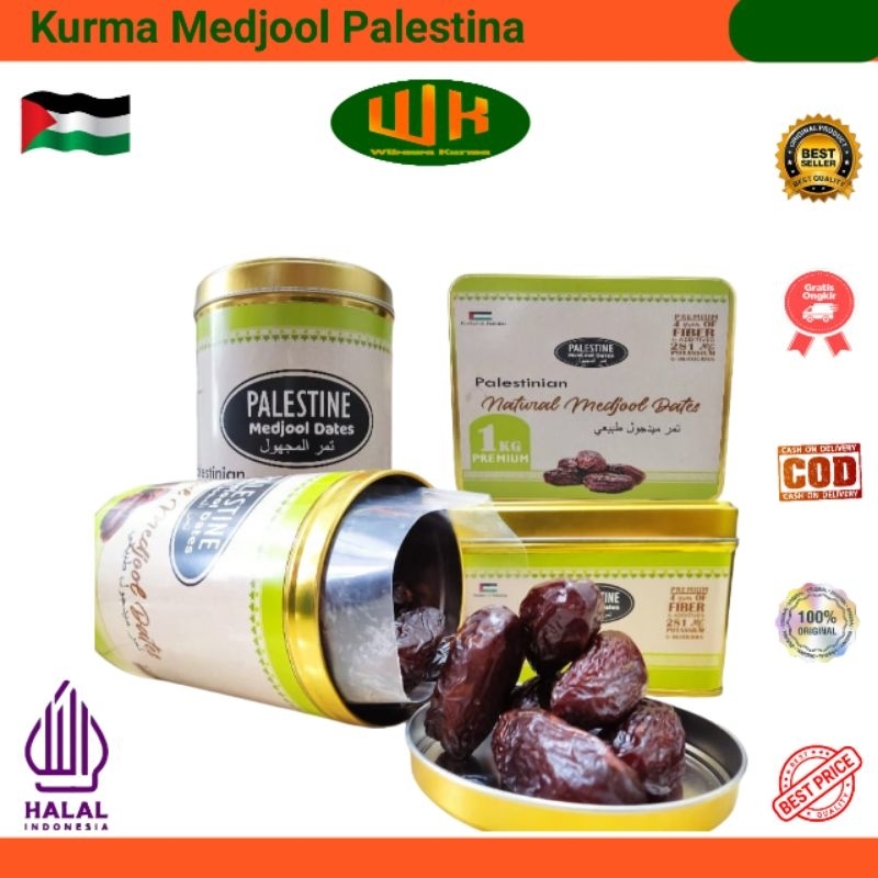 

Kurma Medjool Palestine Premium 1 Kg Grade A Kaleng