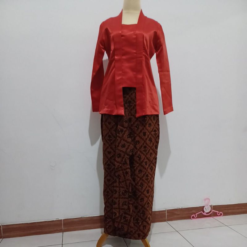 preloved set kebaya kutu baru polos/baju seragaman pesta/baju kondangan/baju wisuda/kebayak kartini