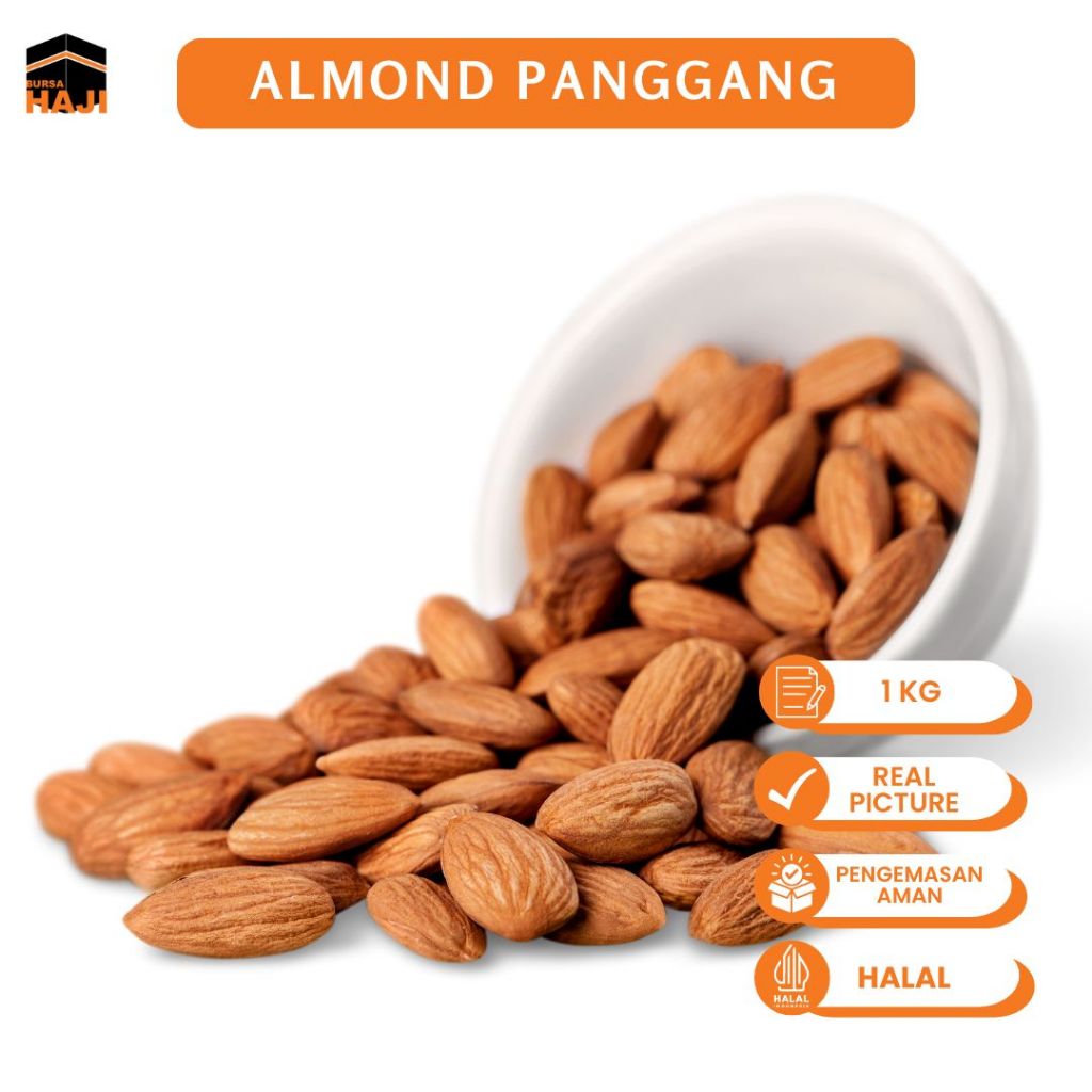 

Kacang Almond Kupas 1 Kg Panggang Roasted Tanpa Kulit Sudah Matang Untuk Cemilan Snack ASI Booster - KACANG ALMOND PANGGANG KUPAS 1KG
