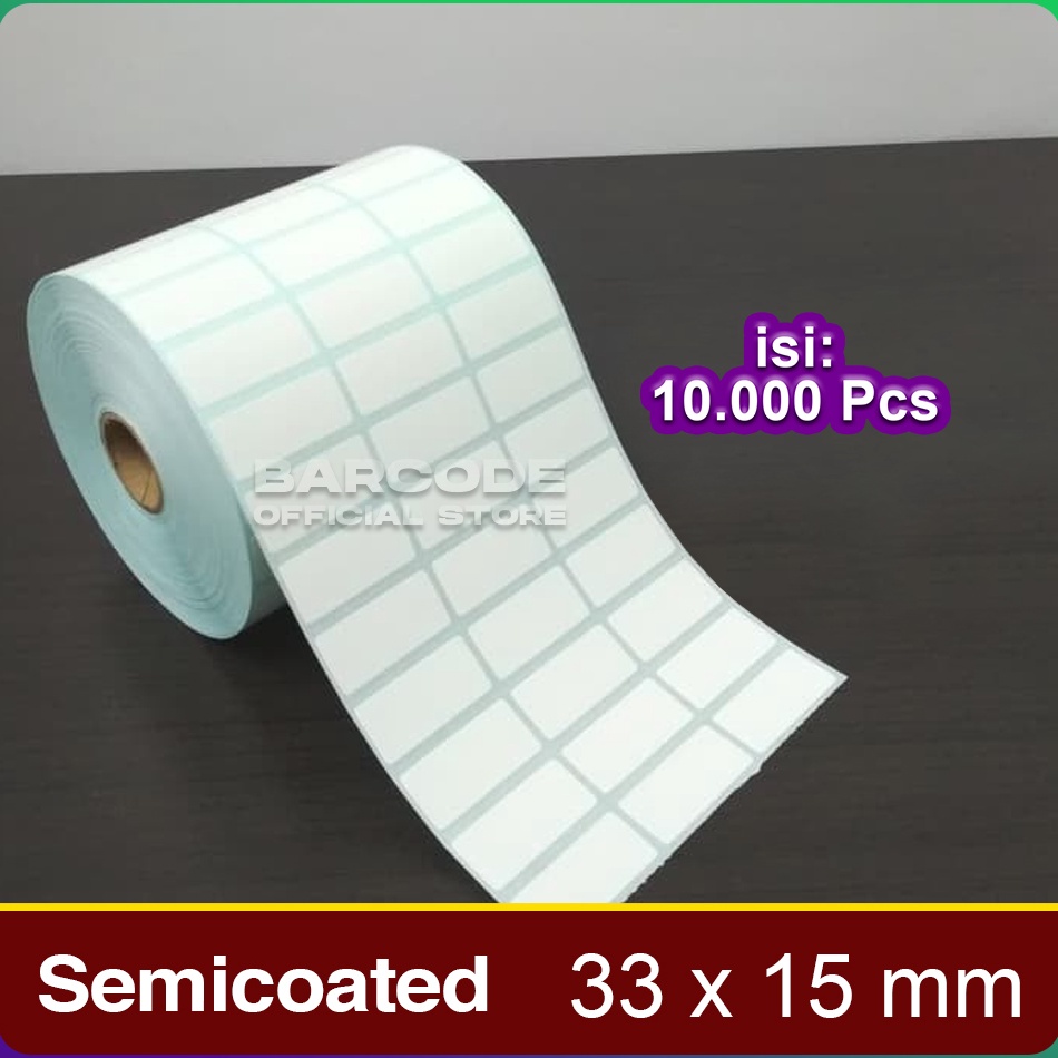 

Kertas Stiker 33 x 15 mm 33x15mm 33x15 Label Barcode Semicoated 3 Line Isi 1 Pcs KODE P7S8