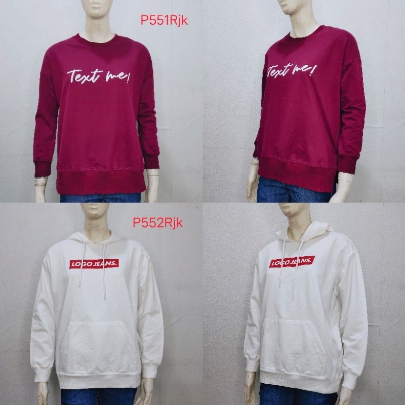 Logo Jeans Hoodie sweater Wanita RIJEK P551RJK P552RJK