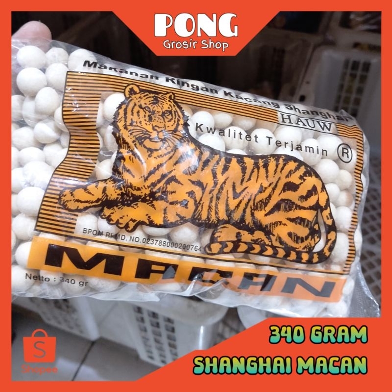 

Kacang Atom Shanghai Suling Mas Cap MACAN 340 gram