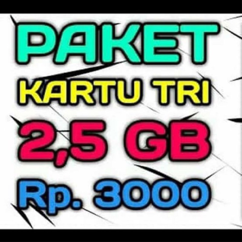 Kartu Tri Sakti 2.5gb 3000