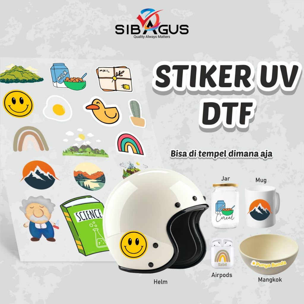 

Stiker UV DTF ukuran 100x28 cm