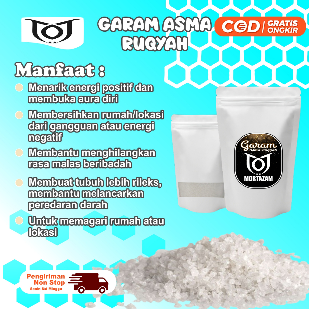 

Garam Ruqyah Original Solusi Usaha Sepi Penarik rejeki Metode Penghapus A'in Dalam Usaha, Menetralisir Rumah, Toko, Tempat usaha dari Energi Negatif garam rukiah