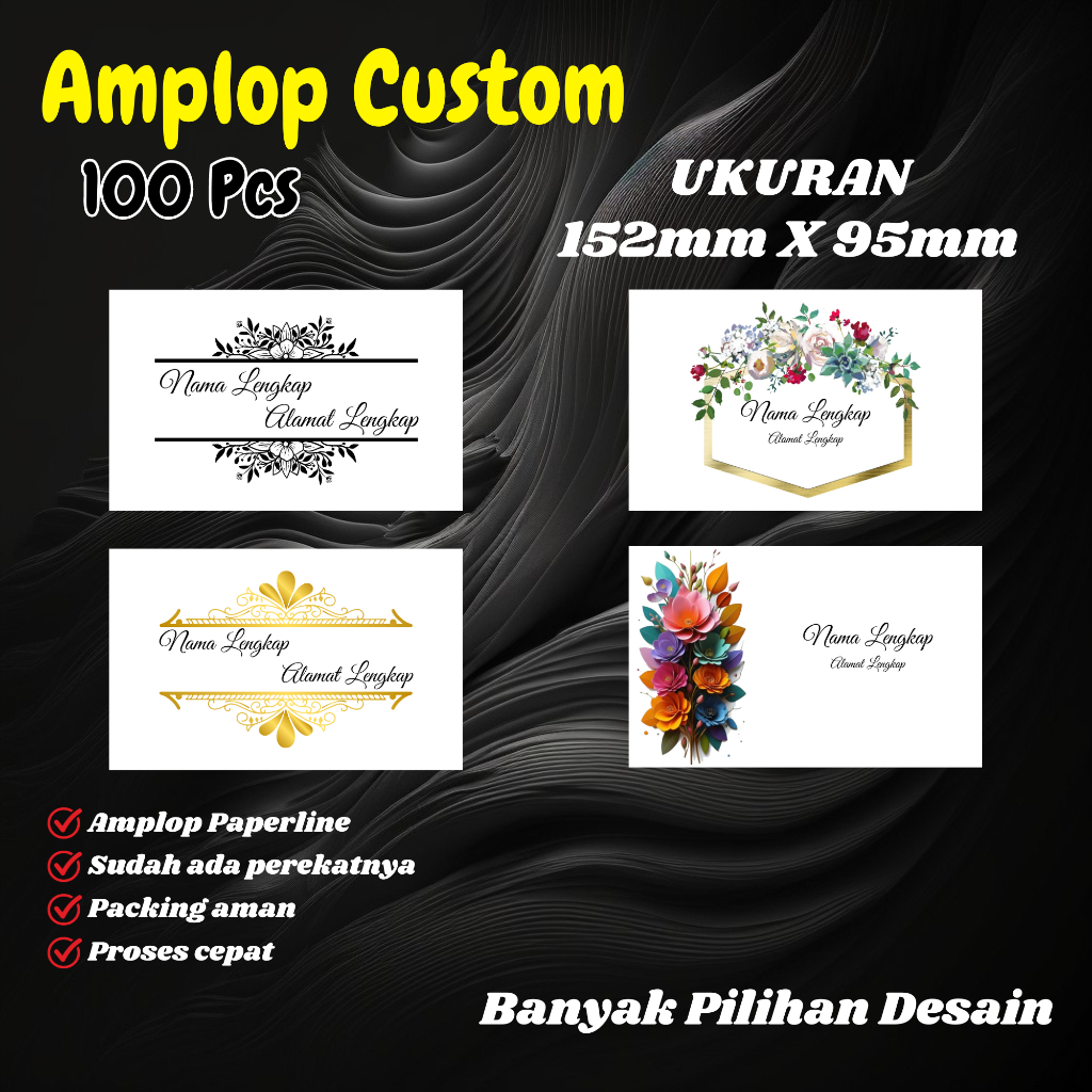 

AMPLOP CUSTOM PAPERLINE 1 PACK (100 pcs Amplop)