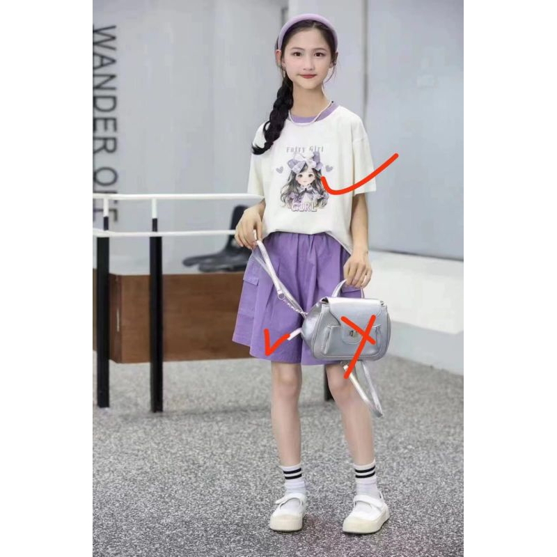 746924 setcel hp hone baby peach & lilac size 5-13 estimasi 4-7 tahun