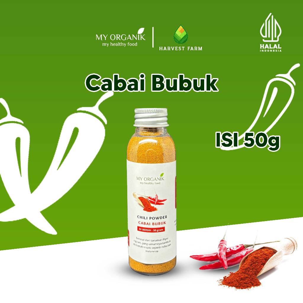 

My Organik Bubuk Cabe Cabai Halus Super Pedas Kasar Chili Chilli Cabei Red Pepper Powder