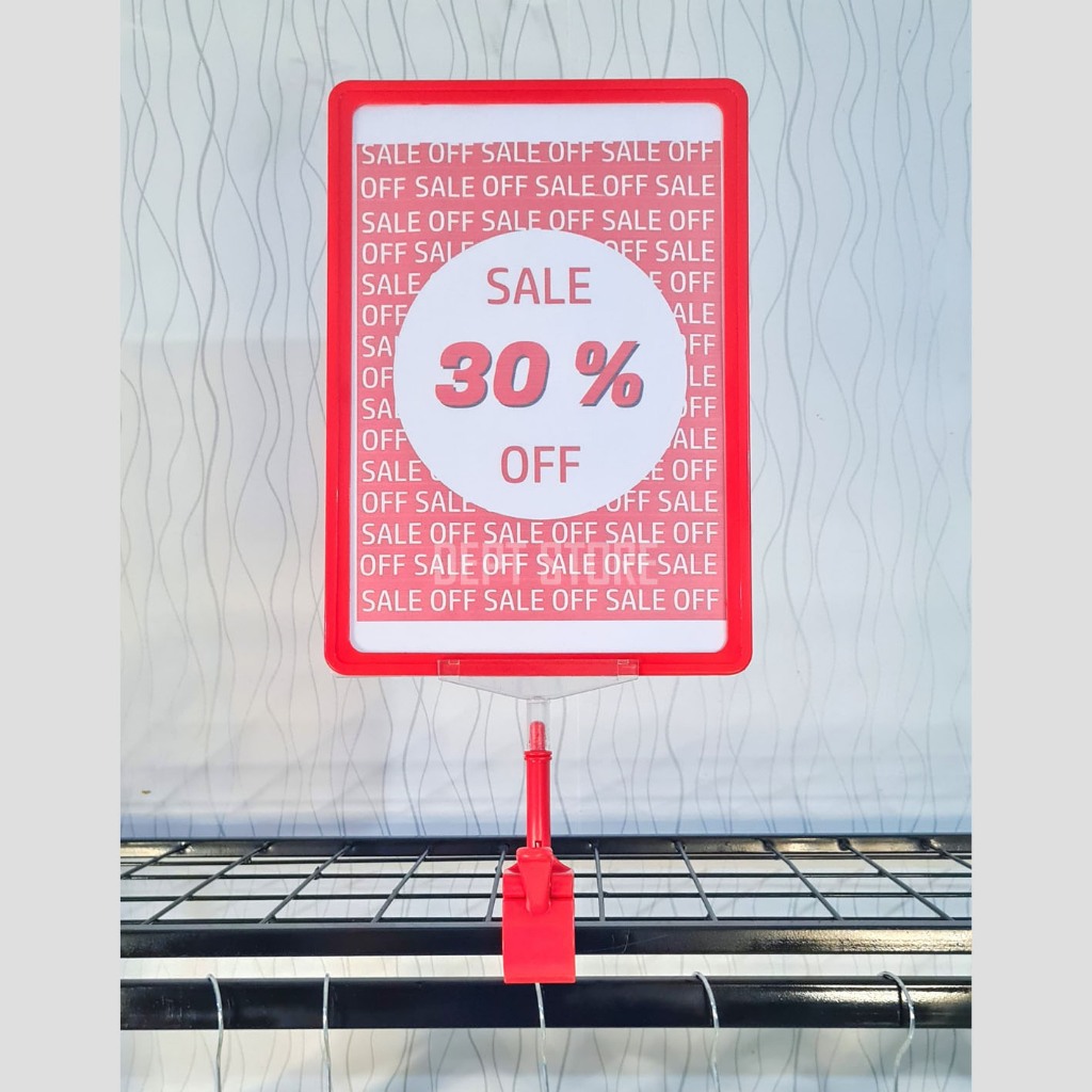 

RB Jepitan Harga Frame A4 Supermarket Jempol Penjepit Pop Display Stand Promosi